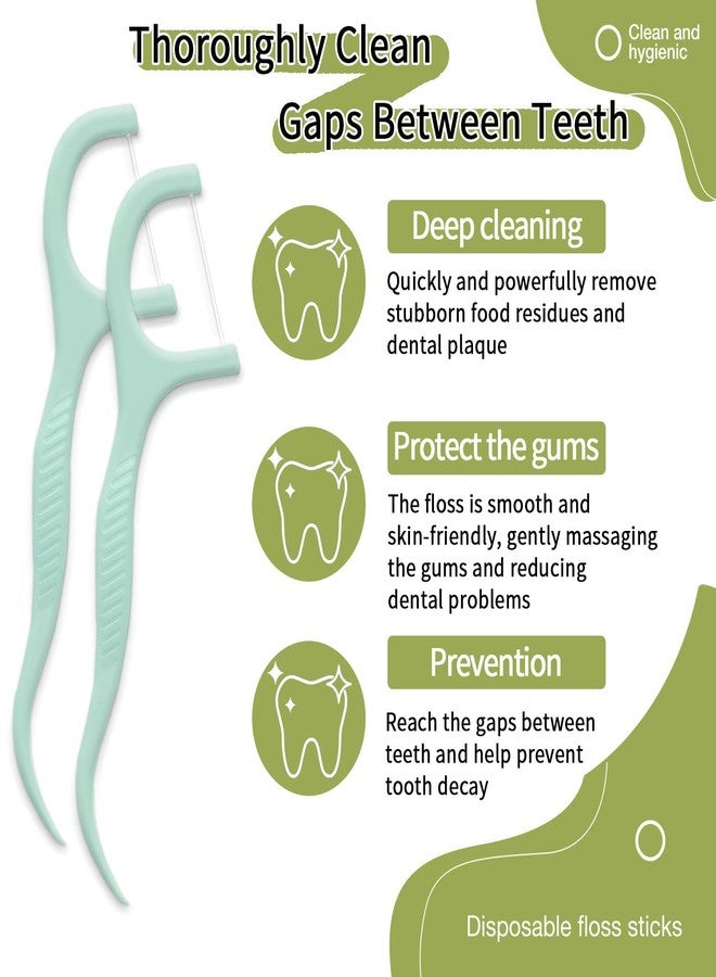 Qivorimith Dental Floss Picks for Teeth Cleaning,Dental Flossers for Removes Food and Plaque,Fresh Mint Flavor,100 Count - Image 5